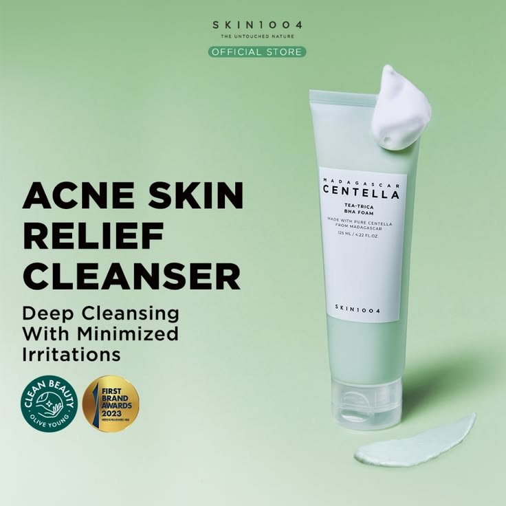 SKIN1004 Madagascar Centella Tea-Trica BHA Foam 125ml (Cruelty-Free)