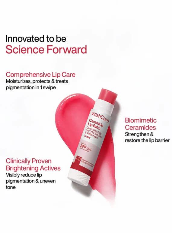 WishCare Ceramide Tinted Lip Balm with SPF 50 PA+++ 5g
